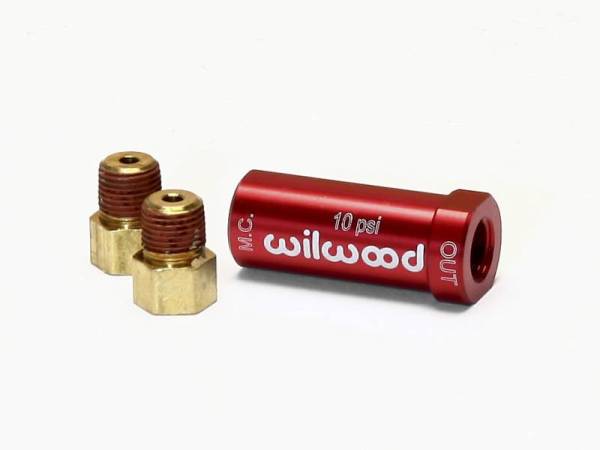 Wilwood - Wilwood Residual Pressure Valve - New Style w/ Fittings - 10# / Red