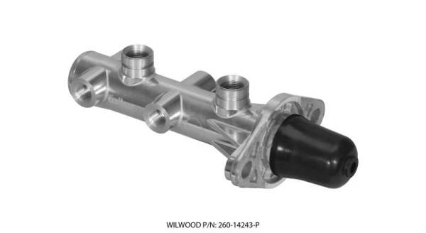 Wilwood - Wilwood Tandem Remote Master Cylinder - 1in Bore Ball Burnished
