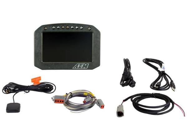 AEM - AEM CD-5LG Carbon Logging Flush Digital Dash Display w/ Internal 20Hz GPS & Antenna