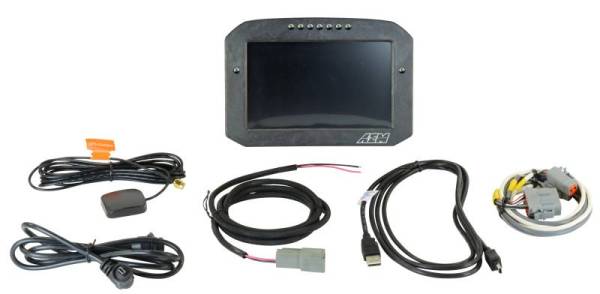 AEM - AEM CD-7LG Carbon Logging Flush Digital Dash Display w/ Internal 20Hz GPS & Antenna