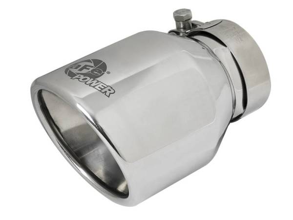aFe - aFe MACH Force-Xp 304 SS Clamp-On Exhaust Tip 2.5in. Inlet / 4in. Outlet / 6in. L - Polished