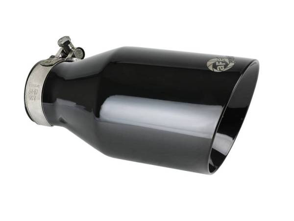 aFe - aFe MACH Force-Xp 409 SS Clamp-On Exhaust Tip 2.5in. Inlet / 4.5in. Outlet / 9in. L - Black