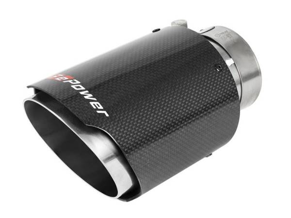 aFe - aFe MACH Force-Xp 409 SS Clamp-On Exhaust Tip 2.5in. Inlet / 4in. Outlet / 7in. L - Carbon