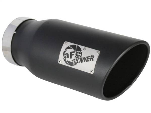 aFe - aFe MACH Force-XP 409 SS Right Side Single Wall Exhaust Tip 5in Inlet x 7in Outlet x 15in L