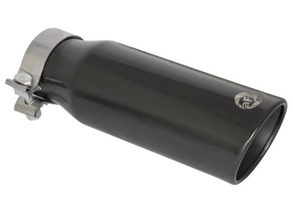 aFe - aFe MACH Force-Xp 409 Stainless Steel Clamp-on Exhaust Tip 3in Inlet 4in Outlet - Black