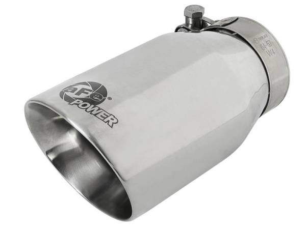 aFe - aFe MACH Force-Xp Universal 304 SS Single-Wall Clamp-On Exhaust Tip - Polished