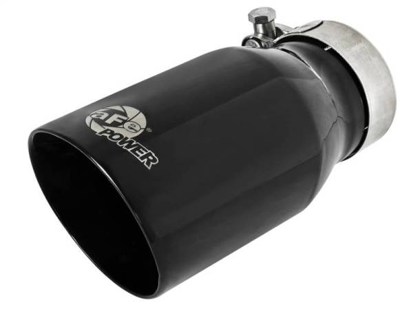 aFe - aFe MACH Force-Xp Universal 409 SS Single-Wall Clamp-On Exhaust Tip - Black