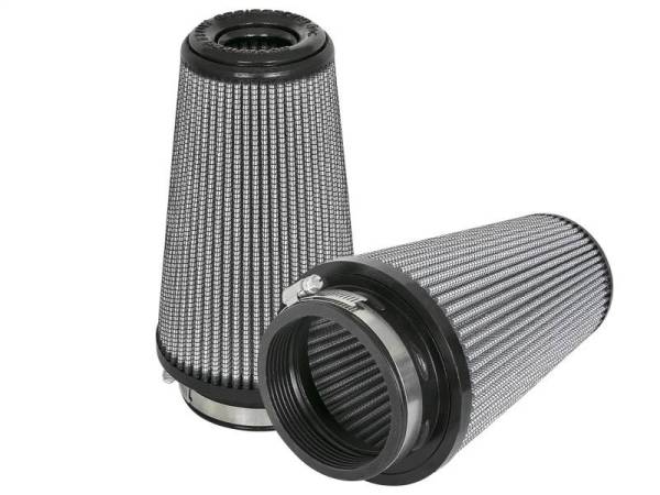 aFe - aFe Magnum FLOW Pro DRY S Replacement Air Filter (Pair) F-3.5in. / B-5in. / T-3.5in. (Inv) / H-8in.