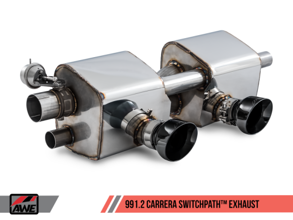 AWE Tuning - AWE Tuning Porsche 911 (991.2) Carrera / S SwitchPath Exhaust for PSE Cars - Chrome Silver Tips