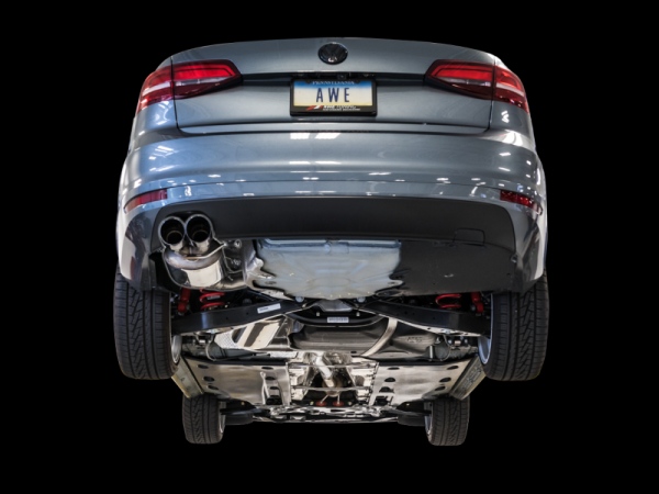 AWE Tuning - AWE Tuning 09-14 Volkswagen Jetta Mk6 1.4T Touring Edition Exhaust - Chrome Silver Tips