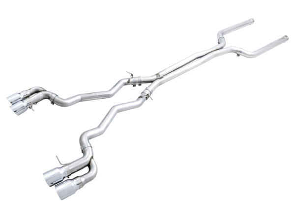 AWE Tuning - AWE Tuning 18-19 BMW M5 (F90) 4.4T AWD Cat-back Exhaust - Track Edition (Chrome Silver Tips)