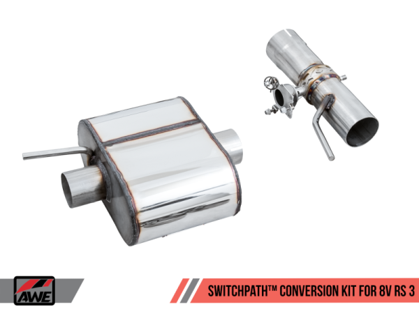 AWE Tuning - AWE Tuning 18-19 Audi TT RS Coupe 8S/MK3 2.5L Turbo SwitchPath Exhaust Conversion Kit