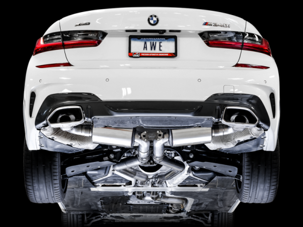 AWE Tuning - AWE Tuning 2019+ BMW M340i (G20) Resonated Touring Edition Exhaust (Use OE Tips)