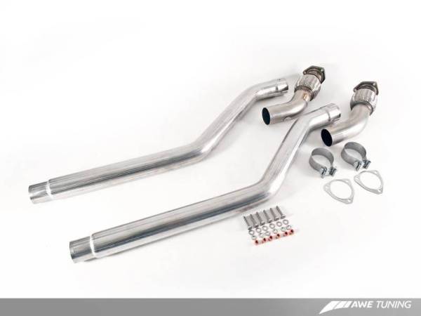 AWE Tuning - AWE Tuning Audi B8 3.0T Non-Resonated Downpipes for S4 / S5