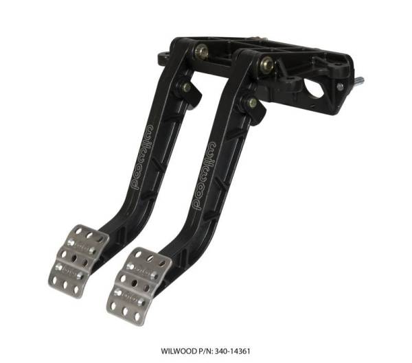 Wilwood - Wilwood Adjustable-Tandem Dual Pedal - Brake / Clutch - Fwd. Swing Mount - 7.0:1 - Black E-Coat