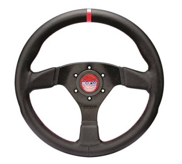 SPARCO - Sparco Steering Wheel R383 Champion Black Leather / Black Stitching