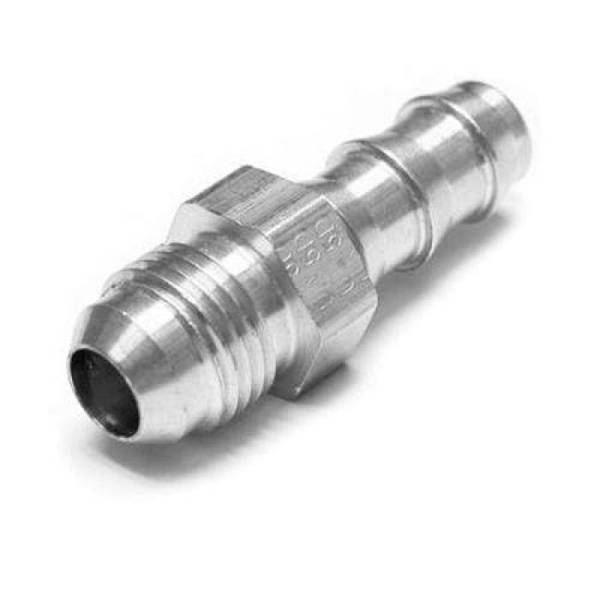 ATP - ATP 3/8in Pushlock Barb to 6AN Flare, Male to Male, Straight Terminator Adapter Fitting
