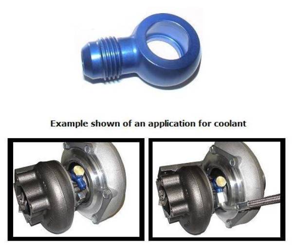 ATP - ATP Aluminum Banjo Fitting 14mm Hole (for 14mm Bolt) w/ -6 AN Male Flare