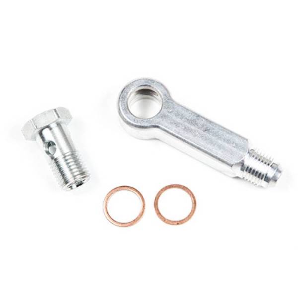 ATP - ATP Aluminum Banjo Fitting 14mm Hole -6AN Male Flare Fitting (Long Version)