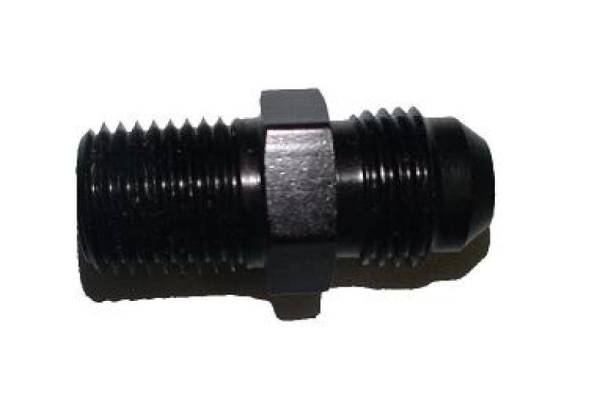 ATP - ATP Black Anodized Adaptor Male/Male Straight -6 Male Flare to 1/4in NPT Male