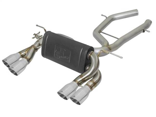 aFe - aFe MACH Force-Xp 2-1/2in SS Axle Back Exhaust w/Polished Tips 15+ BMW M3/M4 (F80/F82) L6 3.0L (tt)