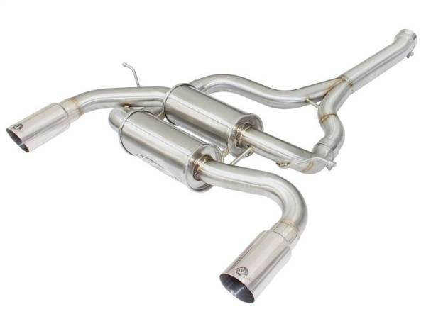 aFe - aFe MACHForce XP SS-304 Polish Tip 2.5in Dia Axle Back Exhaust 12-15 BMW 335i (F30) 3.0L (t)
