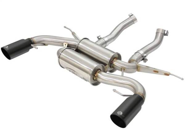 aFe - aFe MACHForce XP 2.5in Axle Back Stainless Exhaust w/ Black Tips 07-13 BMW 335i 3.0L L6 (E90/92) N55