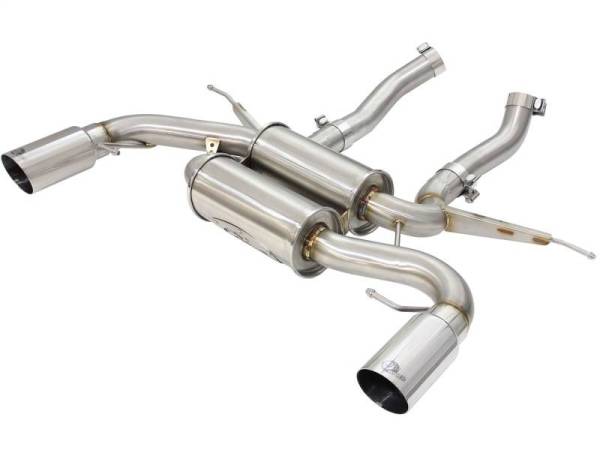 aFe - aFe MACHForce XP 2.5in Axle Back Stainless Exhaust w/ Polished Tips 07-13 BMW 335i 3.0L L6 (E90/92)