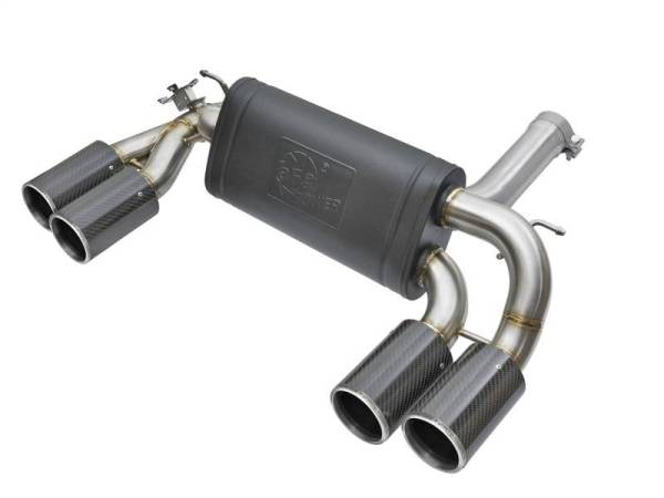 aFe - aFe MACHForce XP 3in - 2 1/2in Axle Back 304SS Exhaust w/ Carbon Fiber Tips 16-17 BMW M2 (f87)