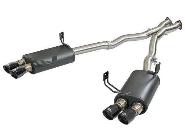 aFe - aFe MACH Force-Xp 2-1/2in 304 SS Cat-Back Exhaust w/ Black Tips 05-08 BMW Z4 M Coupe (E86) L6 3.2L