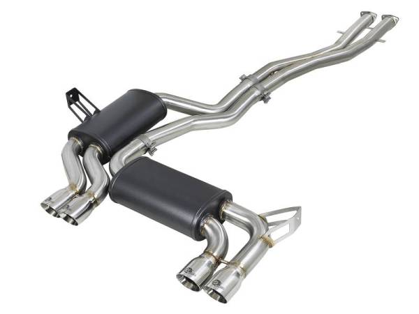 aFe - aFe MACH Force-Xp 2.5in 304 SS Cat-Back Exhaust w/ Polished Tips 01-06 BMW M3
