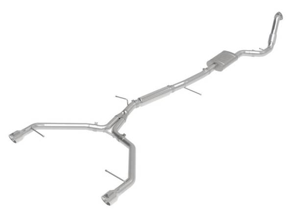 aFe - aFe 17-19 Audi A4 (B9) MACH Force-Xp 3in to 2.5in 304 SS Cat-Back Exhaust System-Dual Polished Tips