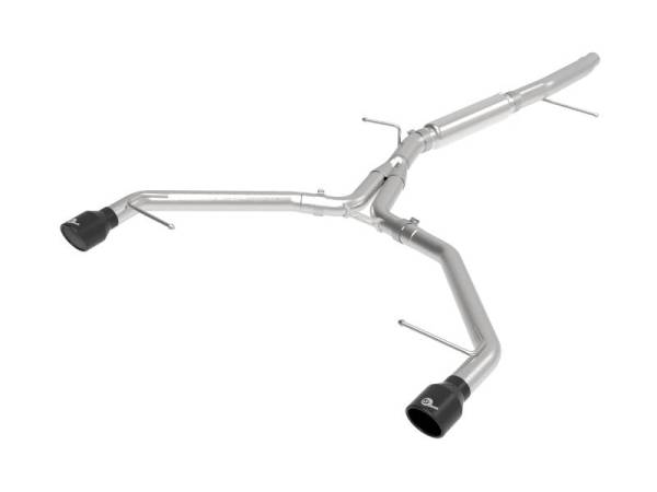 aFe - aFe 17-19 Audi A4 (L4-2.0L) MACH Force-Xp  Stainless Steel Axle-Back Exhaust System - Black Tip