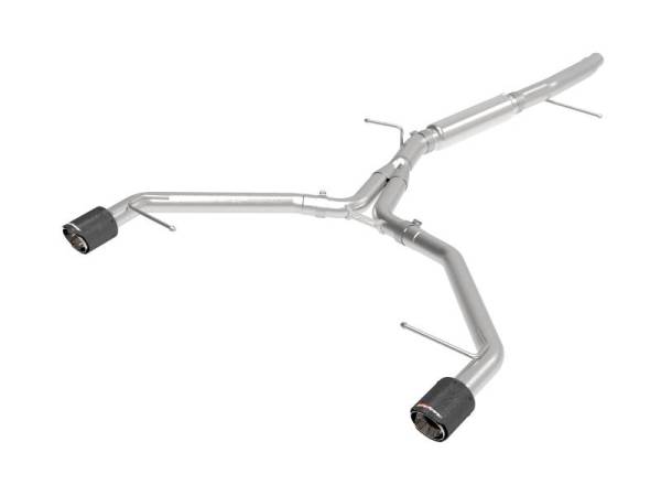 aFe - aFe 17-19 Audi A4 (L4-2.0L) MACH Force-Xp  Stainless Steel Axle-Back Exhaust System - Carbon Tip