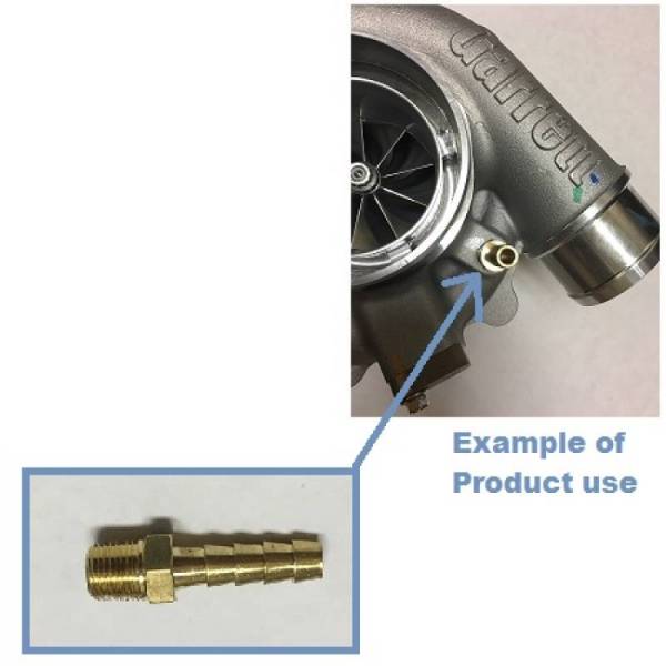 ATP - ATP Pressure Port (Boost Nipple) Straight Out 1/8inch NPT to 1/4inch Barb Fitting