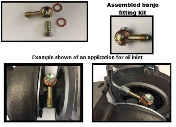 ATP - ATP Restrictor Long Banjo Style Low Profile -4 AN Oil Feed Lit (Incl Bolt) for GT25/GT28/GTX28/GTX30