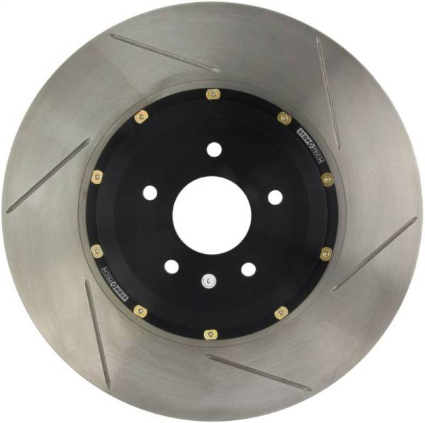StopTech - StopTech AeroRotor 2 Piece Black Hat No Rotor Coating Slotted; Front Left - 129.34164.13