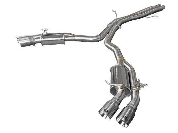 aFe - aFe 18-20 Audi RS5 Coupe MACH Force-Xp 3in to 2.5in 304 SS Axle-Back Exhaust System-Quad Polish Tips