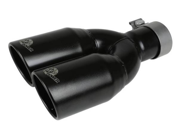 aFe - MACH Force-Xp 409 Stainless Steel Clamp-on Exhaust Tip 2.5in Inlet 3.5in Outlet - Black