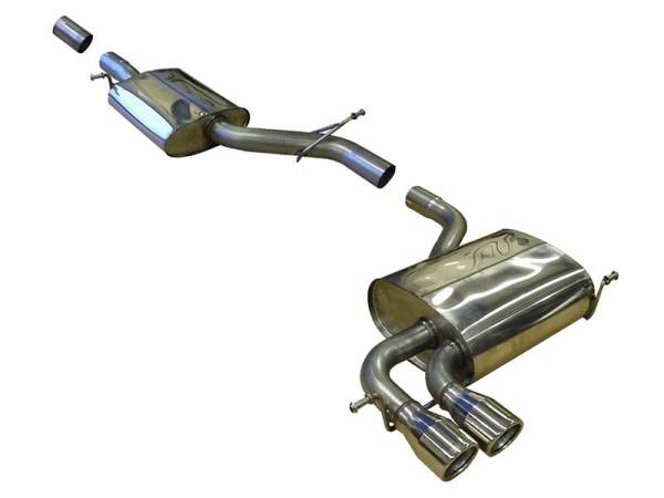 Milltek - Milltek Exhaust System for A3, Jetta 2.0T Quattro Cat-back resonated (quieter) SSXVW045