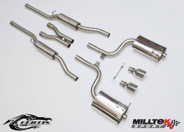Milltek - Milltek Resonated (Quieter) Cat-Back Exhaust System for Audi B6 S4 / B6 A4 3.0L & B7 A4 3.2L SSXAU296