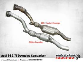 Milltek - Milltek Downpipes w/ high flow 100 cell cats for B7 RS4 SSXAU114