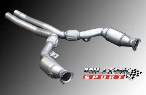 Milltek - Milltek Hi-Flow Sports Cat and Downpipe for Audi  4.2 V8 quattro B7 Saloon - Avant - Cabriolet, Manual Trans SSXAU132