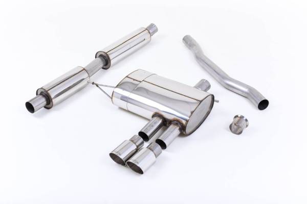 Milltek - Milltek Sport Resonated Cat-Back Exhaust System, Polished Tips for F56 MINI Cooper S (U.S. Spec) SSXM413