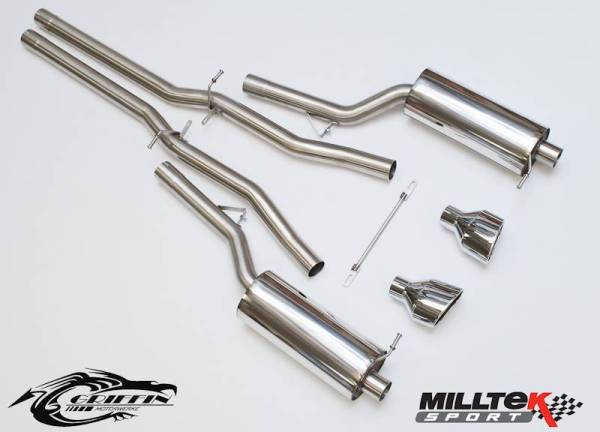 Milltek - Milltek Non-Resonated (Louder) Cat-Back Exhaust System w/ Polished Oval Tips for Audi RS6 V8 Bi-Turbo SSXAU355
