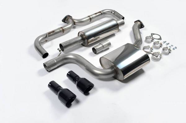 Milltek - Milltek Sport Cat-Back Exhaust System w/o Rear Silencer (Louder) w/ Ceramic Black Tips for VW MK7 GTI SSXVW272
