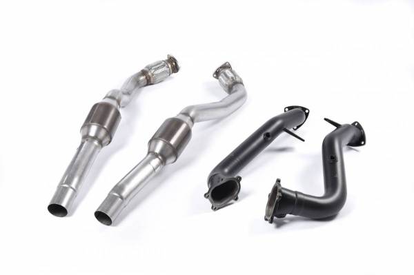 Milltek - Milltek Sport 3" Downpipes w/ High Flow Sports Cats for C7 Audi S6 / S7 / RS6 / RS7 4.0T SSXAU554