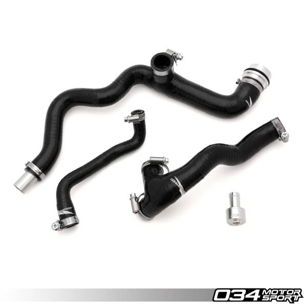 034Motorsport - 034Motorsport BREATHER HOSE KIT for 1998-2002 MKIV AUDI / VW 1.8T, REINFORCED SILICONE 034-101-3006