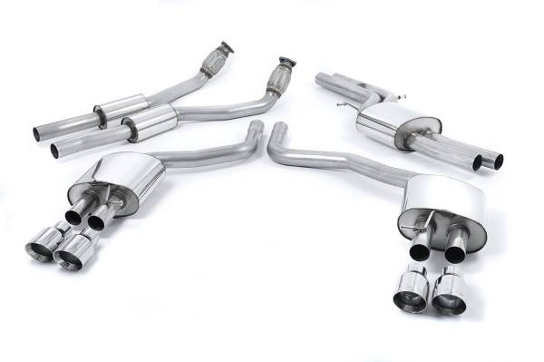 Milltek - Milltek Resonated Catback Exhaust with Polished Tips for Audi S6/S7 4.0T SSXAU332