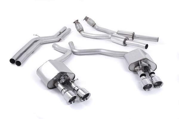 Milltek - Milltek Non-Resonated Valvesonic Catback, Titanium Tips for Audi S6/S7 4.0T SSXAU445